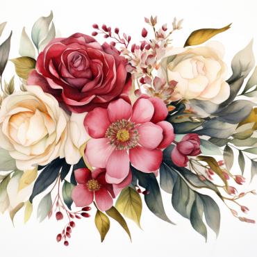 Bouquets Floral Illustrations Templates 384146
