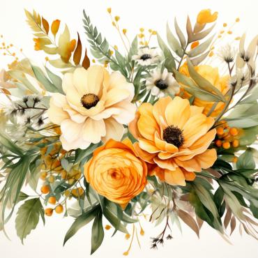 Bouquets Floral Illustrations Templates 384153