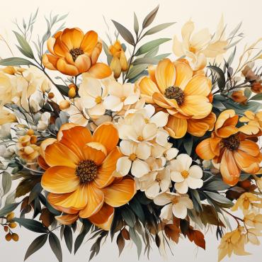 Bouquets Floral Illustrations Templates 384154