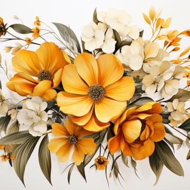 Bouquets Floral Illustrations Templates 384155