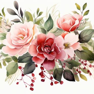 Bouquets Floral Illustrations Templates 384157