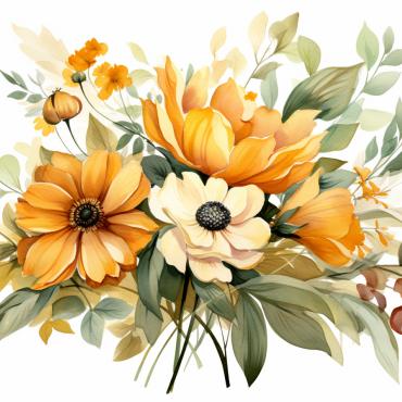 Bouquets Floral Illustrations Templates 384158