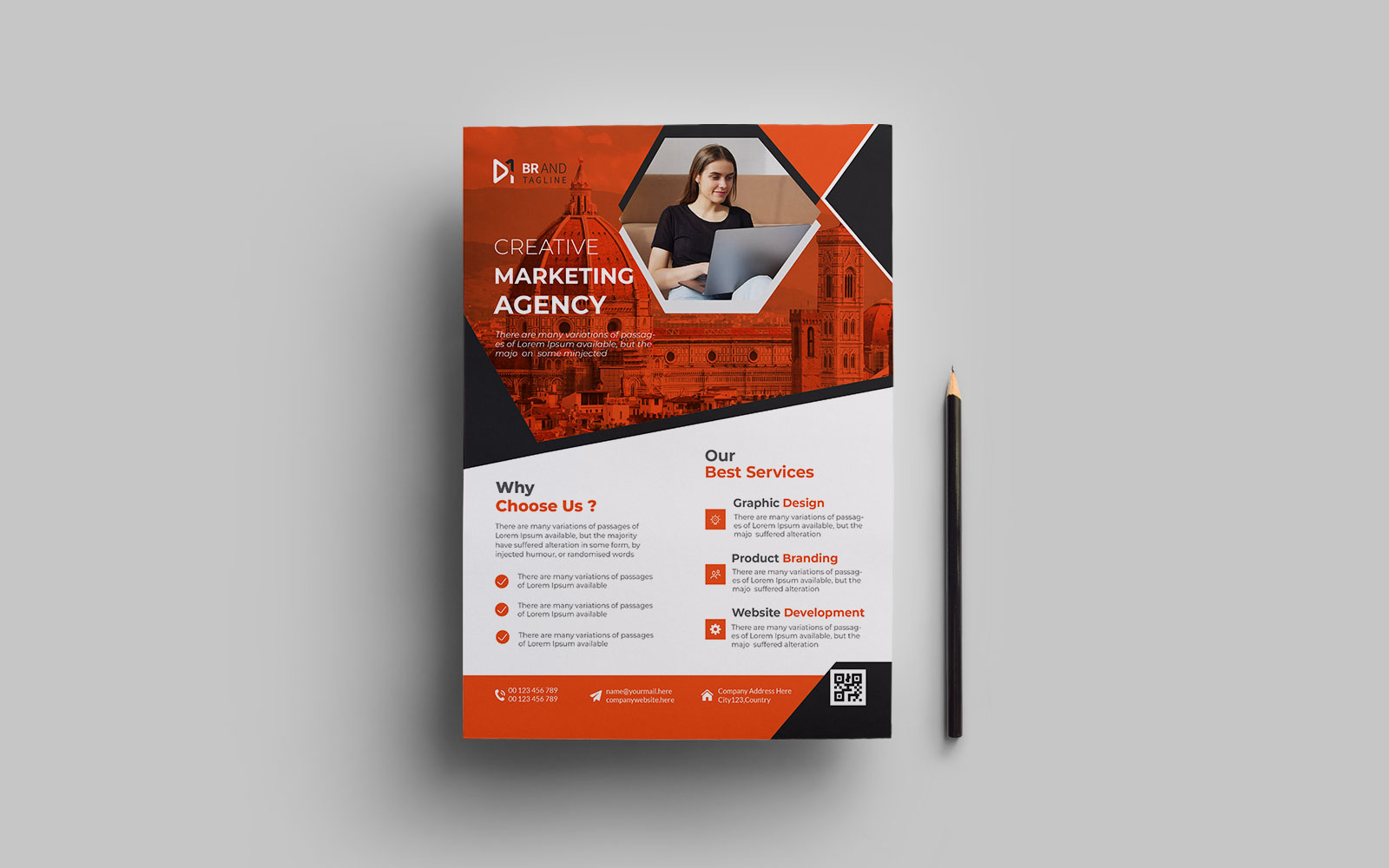 Creative marketing agency flyer design