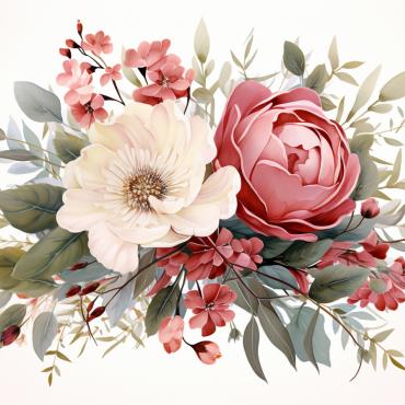 Bouquets Floral Illustrations Templates 384175
