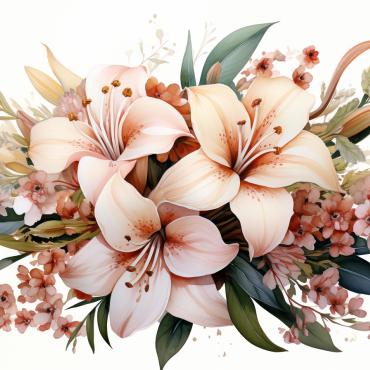 Bouquets Floral Illustrations Templates 384185