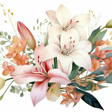 Bouquets Floral Illustrations Templates 384192