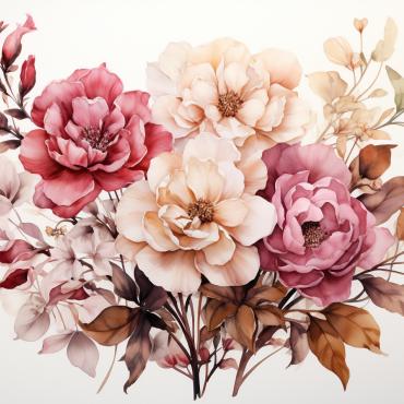 Bouquets Floral Illustrations Templates 384202