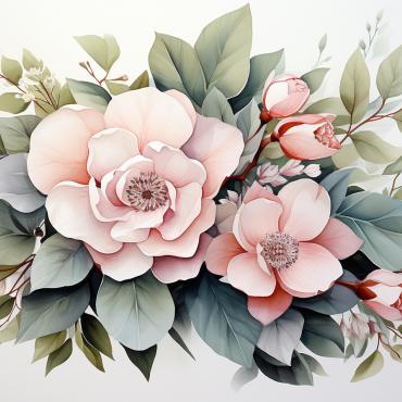Bouquets Floral Illustrations Templates 384206