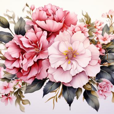 Bouquets Floral Illustrations Templates 384209