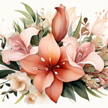 Bouquets Floral Illustrations Templates 384212