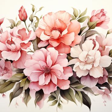 Bouquets Floral Illustrations Templates 384216