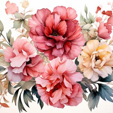 Bouquets Floral Illustrations Templates 384217