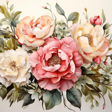 Bouquets Floral Illustrations Templates 384218
