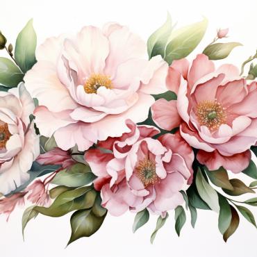Bouquets Floral Illustrations Templates 384219