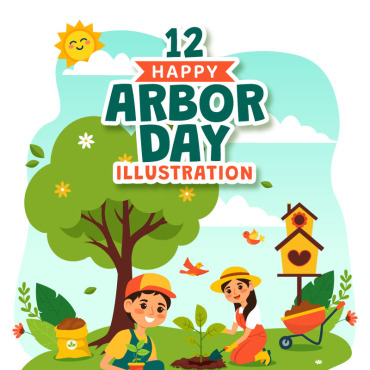 Day Arbor Illustrations Templates 384228