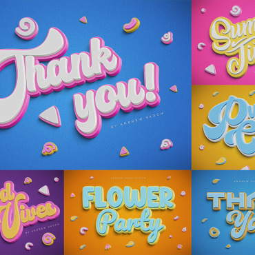 Text Colorful Illustrations Templates 384229