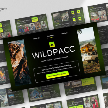 Backpacker Camping PowerPoint Templates 384232