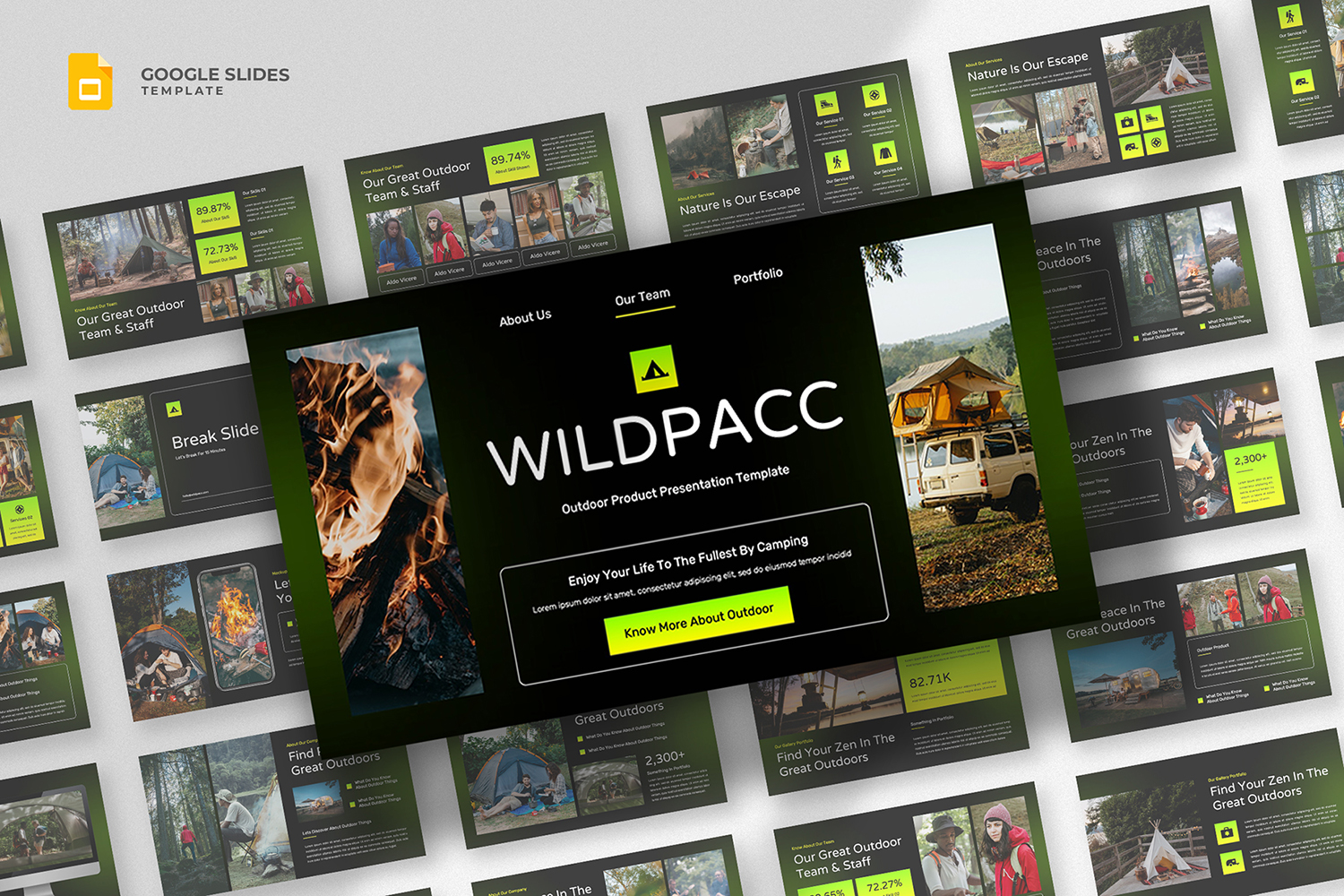 Wildpacc - Outdoor Adventure Google Slides Template