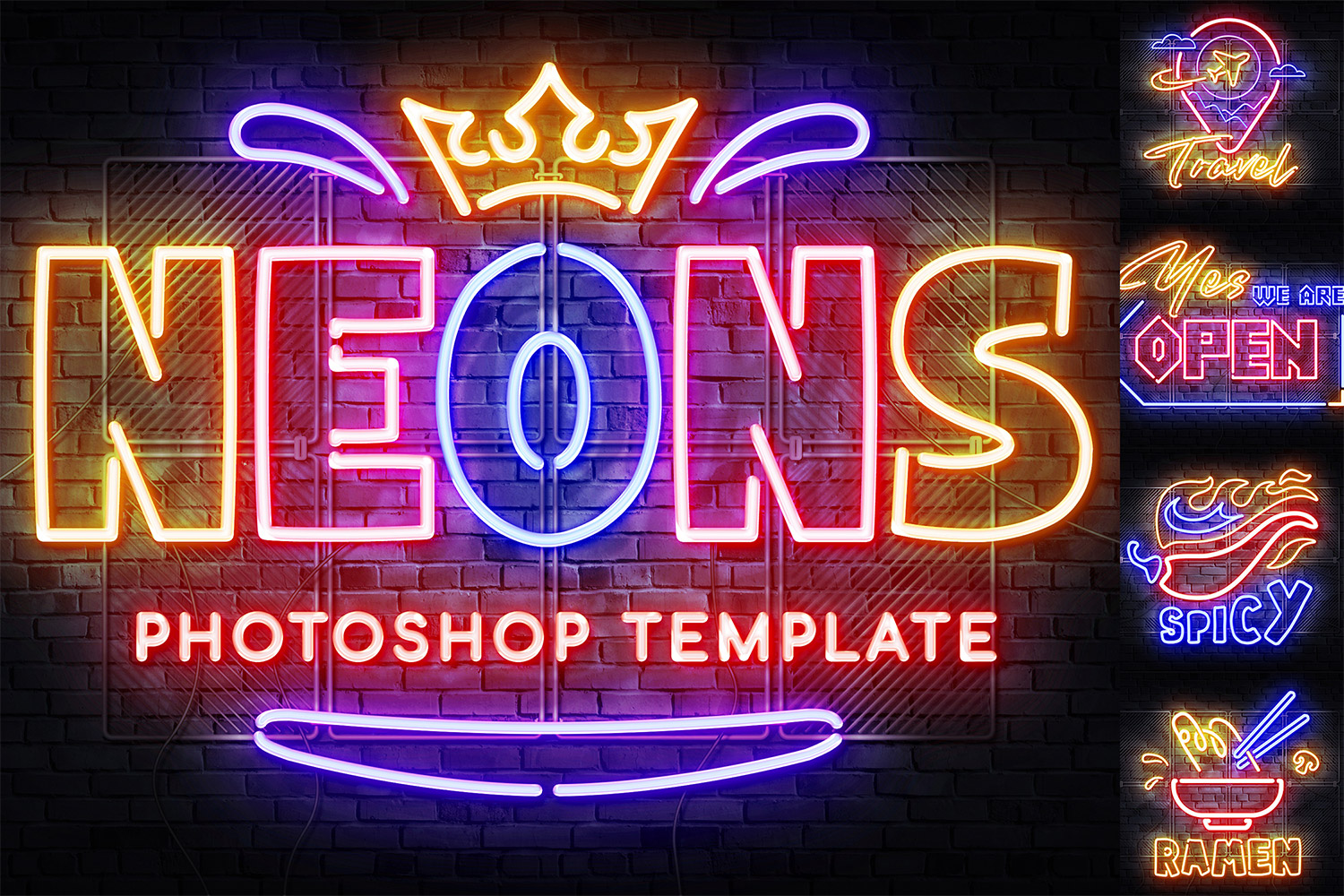 Neon Outline Photoshop Effect