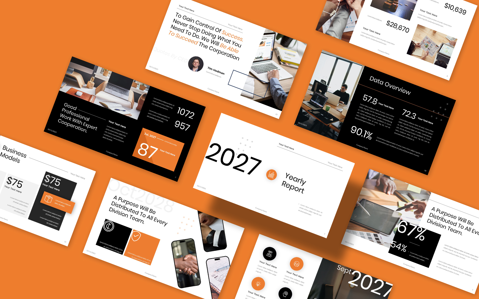 Yearly Report Annual Statistic Presentation Keynote Template