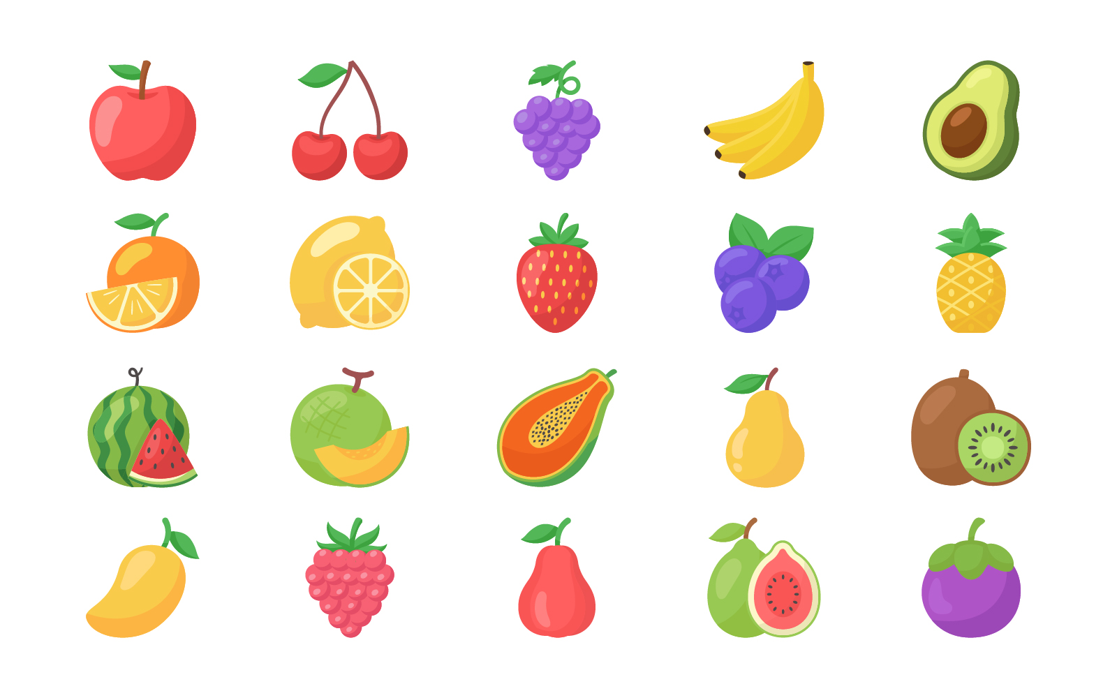 Fruit Isolated Object Set