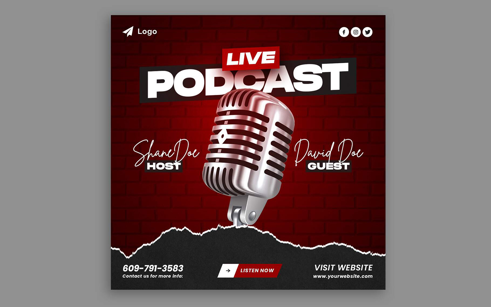 Podcast Social Media Post Template 02