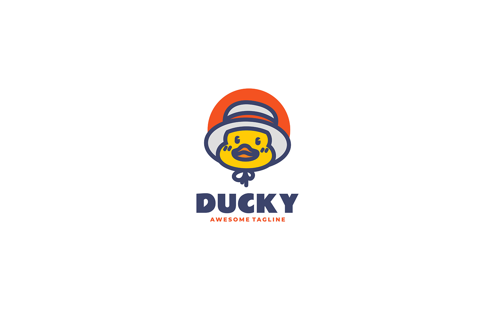 Ducky Mascot Cartoon Logo