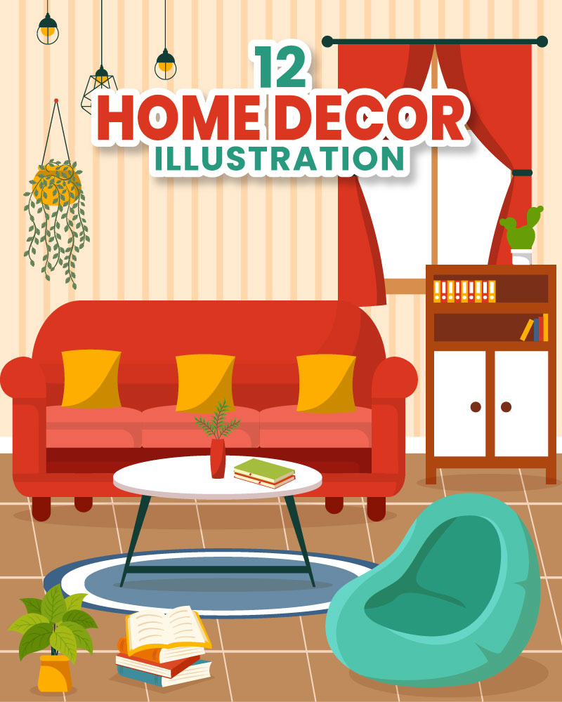 12 Home Decor Illustration