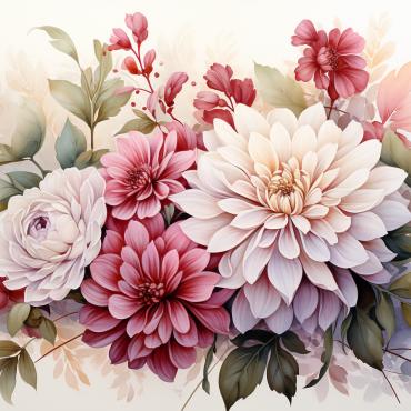 Bouquets Floral Illustrations Templates 384482