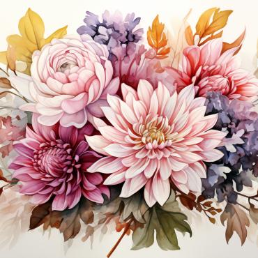 Bouquets Floral Illustrations Templates 384485