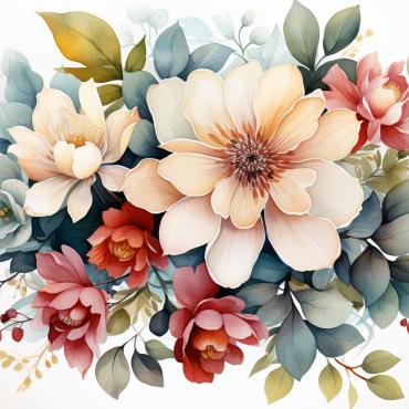 Bouquets Floral Illustrations Templates 384488