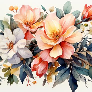 Bouquets Floral Illustrations Templates 384489