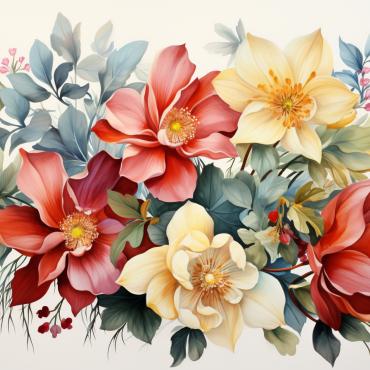 Bouquets Floral Illustrations Templates 384490
