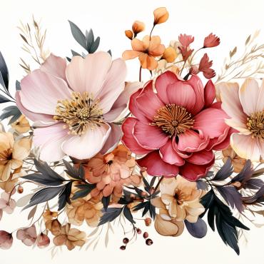Bouquets Floral Illustrations Templates 384493