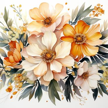 Bouquets Floral Illustrations Templates 384506