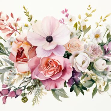 Bouquets Floral Illustrations Templates 384522