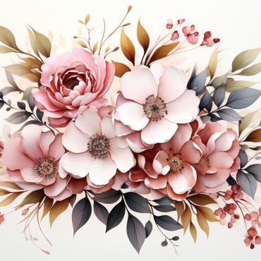 Bouquets Floral Illustrations Templates 384547