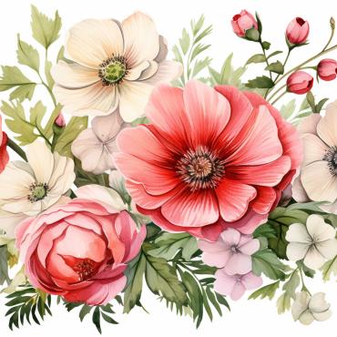 Bouquets Floral Illustrations Templates 384551