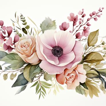 Bouquets Floral Illustrations Templates 384561