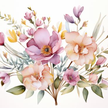 Bouquets Floral Illustrations Templates 384573