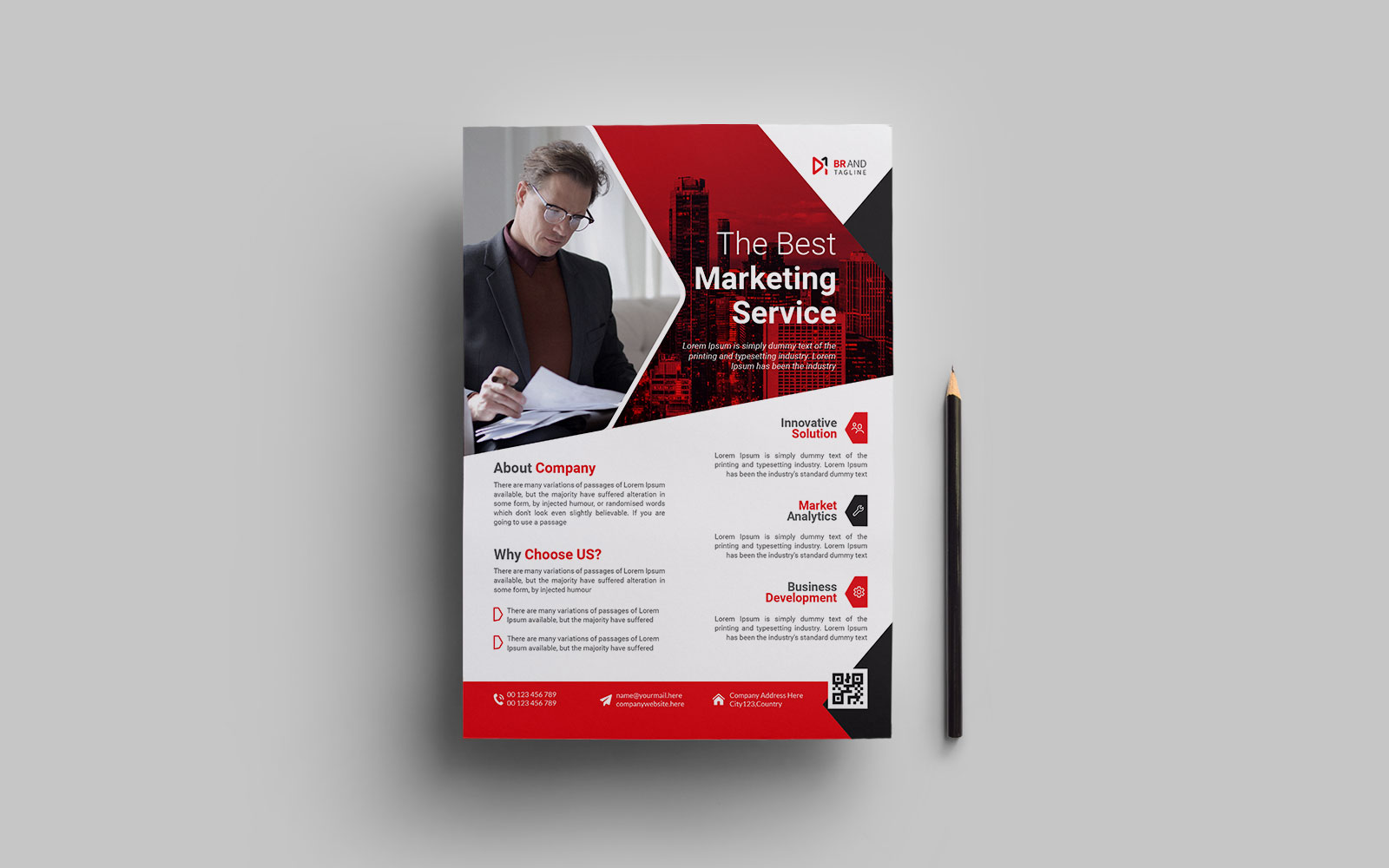 Creative and modern business flyer or poster design