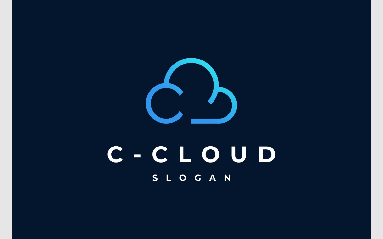 Letter C Cloud Simple Logo