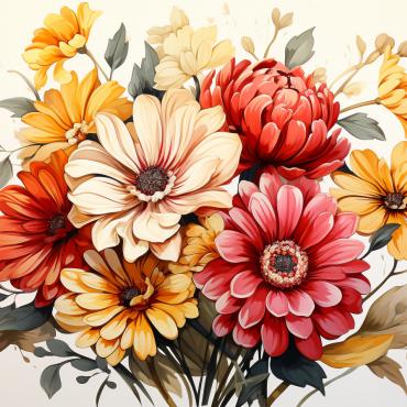 Bouquets Floral Illustrations Templates 384700