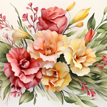 Bouquets Floral Illustrations Templates 384704