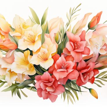 Bouquets Floral Illustrations Templates 384705