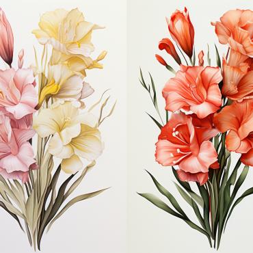 Bouquets Floral Illustrations Templates 384710