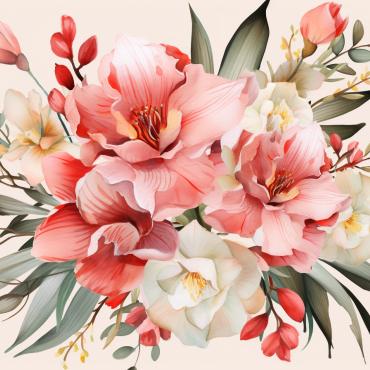 Bouquets Floral Illustrations Templates 384719