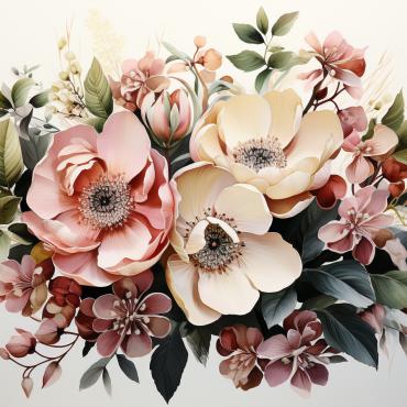 <a class=ContentLinkGreen href=/fr/kits_graphiques_templates_illustrations.html>Illustrations</a></font> bouquets floral 384726