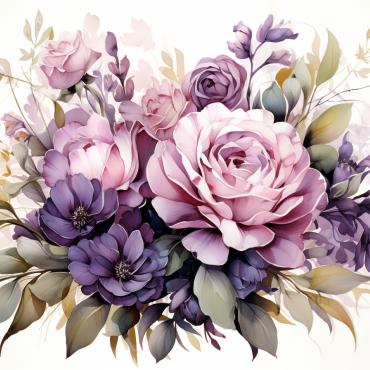 Bouquets Floral Illustrations Templates 384747