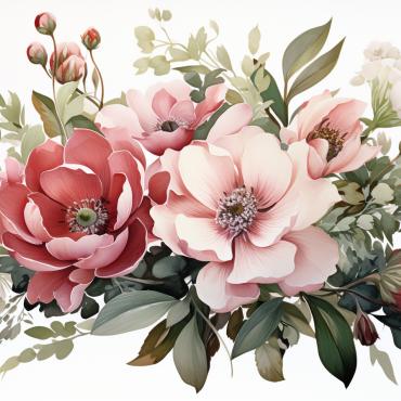 Bouquets Floral Illustrations Templates 384762